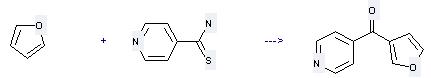 4-Pyridinecarbothioamide can react with furan to get furan-3-yl-pyridin-4-yl-methanone. 